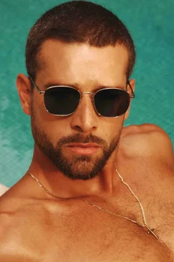 Sunglasses|Sunglasses|Le Specs Neptune Deux Sunglasses Gold