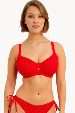 Bikini Tops|Freya Nomad Nights F Cup Sweetheart Bra Lava
