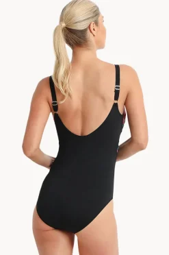 One Pieces|Poolproof Oasis DD/E Cup Wave Spliced One Piece Black