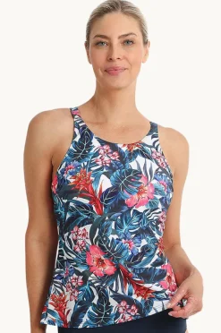 Tankini Tops|Poolproof Oasis High Neck Tankini Separate White