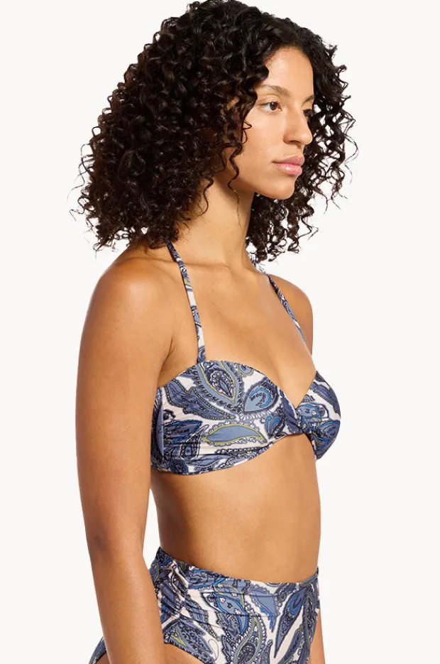 Bikini Tops|Jets Oasis Paisley Bandeau Cream