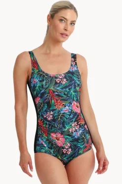 One Pieces|Poolproof Oasis Pintuck One Piece Black