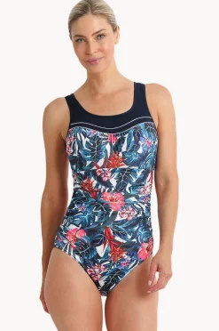 One Pieces|Poolproof Oasis Ruched Scoop Neck One Piece White