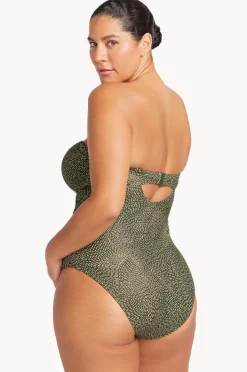 One Pieces|Artesands Onda Perspective Botticelli D/DD Cup Bandeau One Piece Olive