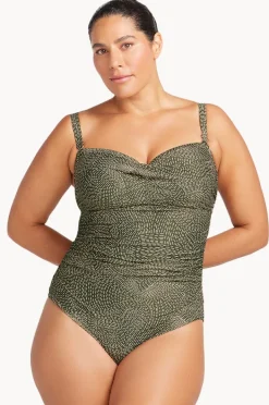 One Pieces|Artesands Onda Perspective Botticelli D/DD Cup Bandeau One Piece Olive