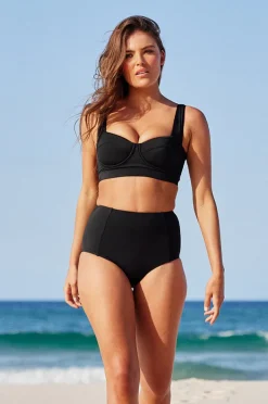 Bikini Tops|Une Piece Original Bustier Balconette BLACK