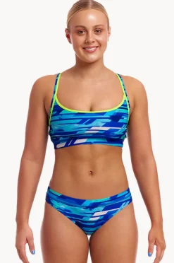 Bikini Sets|Funkita Pace Racer Crop Set Blue