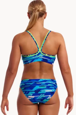 Bikini Sets|Funkita Pace Racer Crop Set Blue