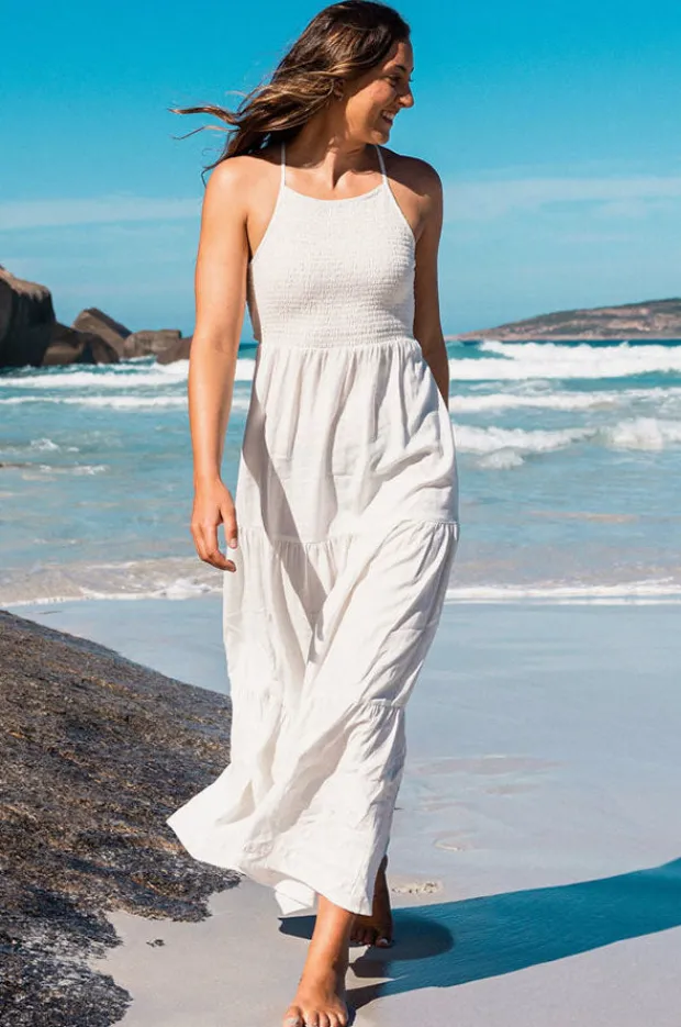 Dresses|Rip Curl Pacific Dreams Embroidered Dress Cream