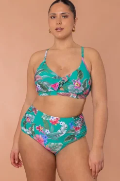 Bottoms|Sea Level Pacifico Gathered High Waist Pant Evergreen