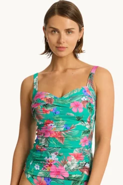 Tankini Tops|Sea Level Pacifico Twist Front Tankini Separate Evergreen