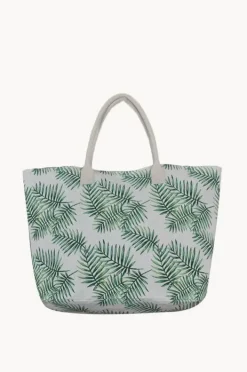 Beach Bags|Bags|Cherry Red Palm Bag White/green