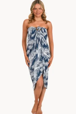 Sarongs|Bodacious Palm Tube Sarong Navy