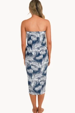 Sarongs|Bodacious Palm Tube Sarong Navy