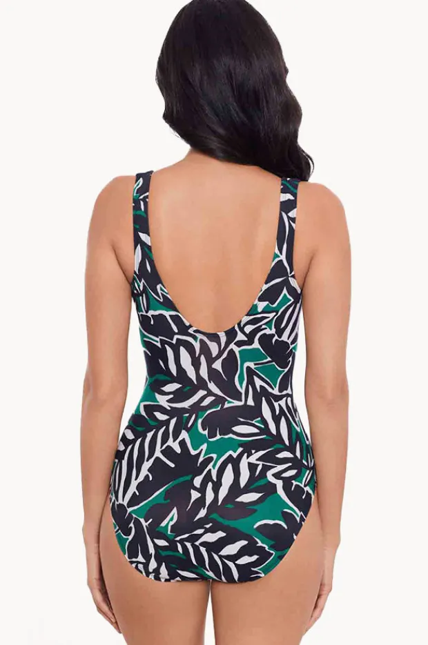 One Pieces|Miraclesuit Palma Verde Escape One Piece Black/Green