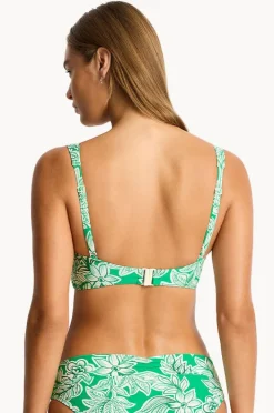 Bikini Tops|Sea Level Palmera Cross Front Bra Green