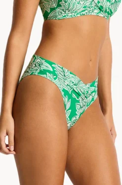 Bottoms|Sea Level Palmera V Front Mid Pant Green