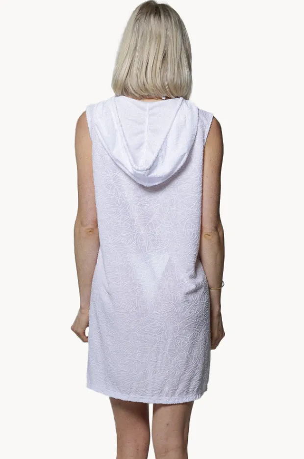 Overswim|J.valdi Palms Terry Sleeveless Zip Hoodie White