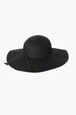 Headwear|Cherry Red Paper Wide Brim Floppy Hat Black