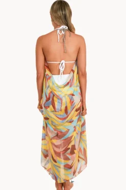 Dresses|Pool To Party Paradise Found Maxi Halter Dress Multi
