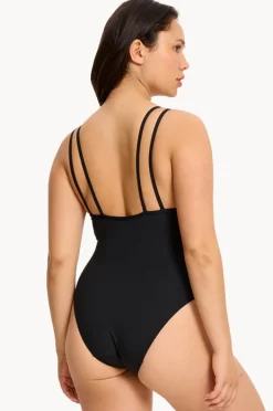 One Pieces|Modibodi Period Proof Double Strap One Piece BLACK