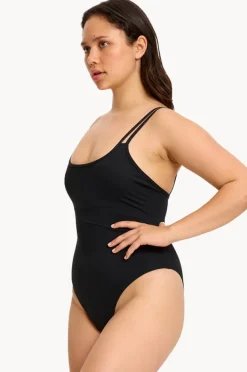 One Pieces|Modibodi Period Proof Double Strap One Piece BLACK