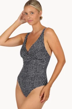 One Pieces|Baku Picnic Point D/E Cup Wrap One Piece Black