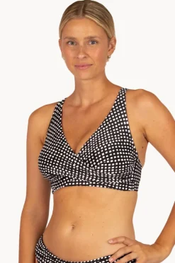 Bikini Tops|Baku Picnic Point F Cup Wrap Bra BLACK
