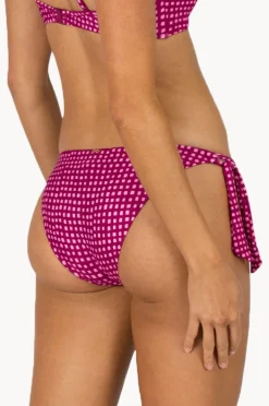 Bottoms|Baku Picnic Point Retro Tie Side Pant Crimson