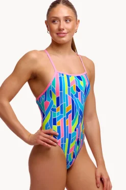 One Pieces|Funkita Pillared Tie Me Tight One Piece Multi