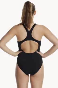 One Pieces|Speedo Placement Medalist One Piece Black/blue