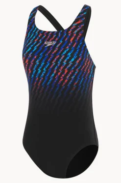 One Pieces|Speedo Placement Medalist One Piece Black/blue