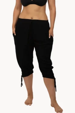 Pants|Sundrenched Plain 3/4 Pant Black