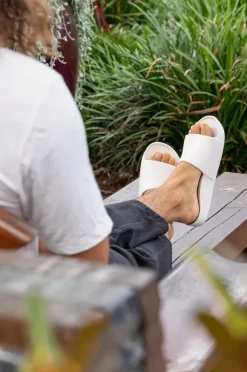 Footwear|Footwear|Archies Plain Arch Support Slides White