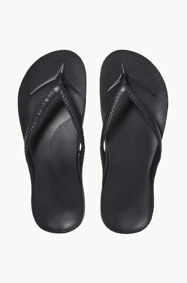 Footwear|Footwear|Archies Plain Arch Support Thongs Black