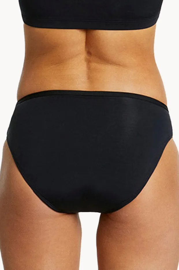 Bottoms|Love Luna Plain Bind Bikini Brief Black