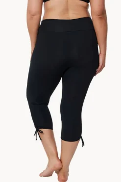 Bottoms|Jantzen Plain Capri Tie Side Swim Pant Black