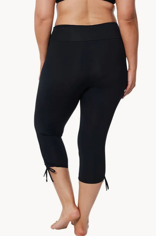 Bottoms|Jantzen Plain Capri Tie Side Swim Pant Black
