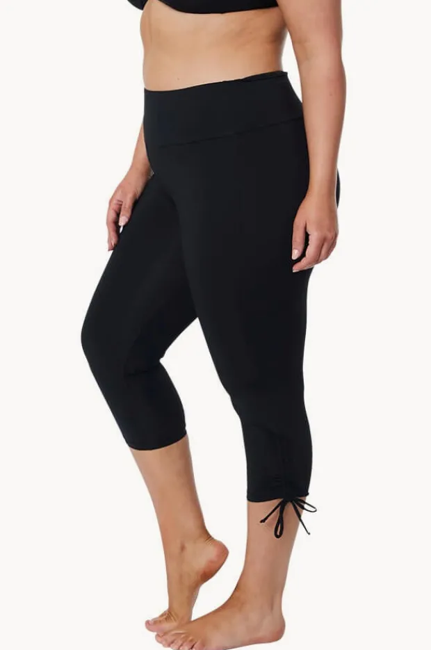 Bottoms|Jantzen Plain Capri Tie Side Swim Pant Black