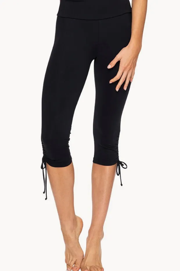 Bottoms|Jantzen Plain Capri Tie Side Swim Pant Black