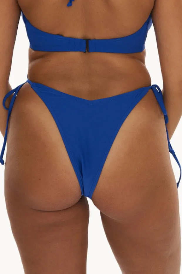 Bottoms|Raq Apparel Plain Cheeky Tie Side Brief Cobalt