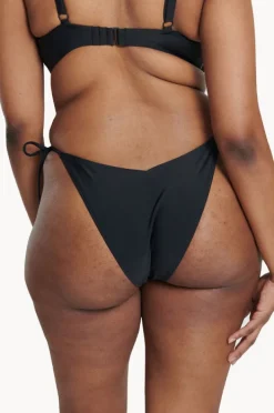 Bottoms|Raq Apparel Plain Cheeky Tie Side Pant BLACK