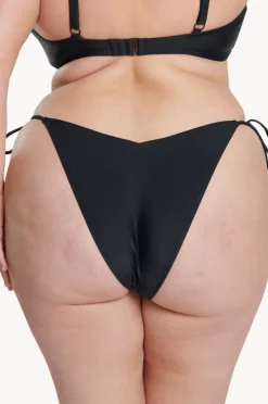 Bottoms|Raq Apparel Plain Cheeky Tie Side Pant BLACK