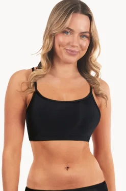 Bikini Tops|Love Luna Plain Crop Top BLACK