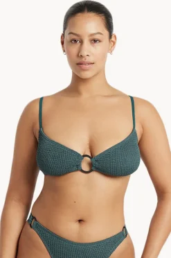 Bikini Tops|Bond-eye Plain Eco Ring Lissio Crop French blue