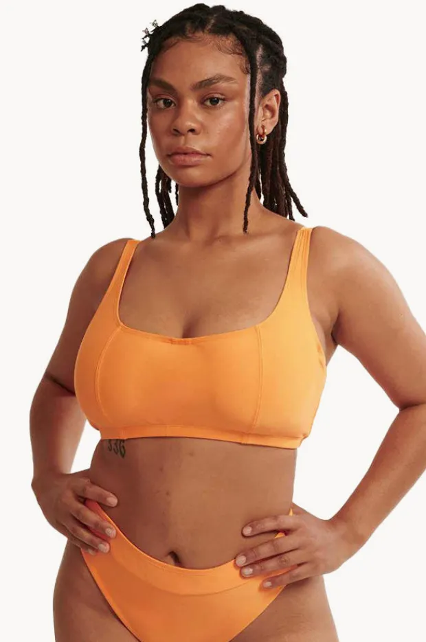 Bikini Tops|Raq Apparel Plain FF/G Cup Underwire Crop Marigold