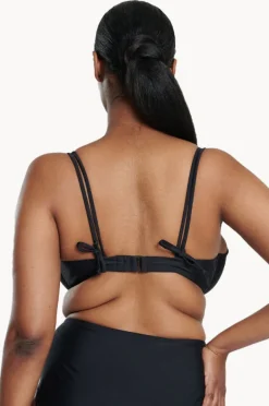 Bikini Tops|Raq Apparel Plain FF/G Cup Underwire Halter Black