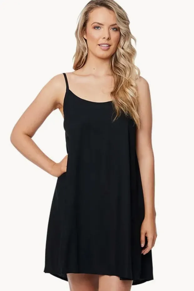 Dresses|Sundrenched Plain Folly Dress BLACK