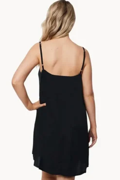 Dresses|Sundrenched Plain Folly Dress BLACK