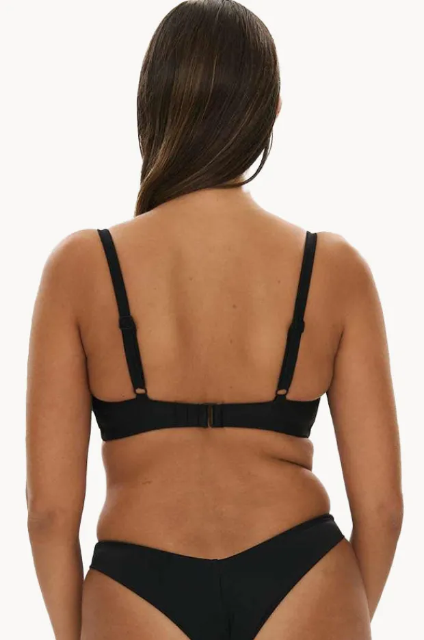 Bikini Tops|Raq Apparel Plain GG/H Cup Balconette Bra Black